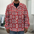 Xmas Nordic Knitted Pattern Print Men's Shirt Jacket