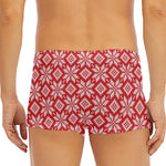 Xmas Nordic Knitted Pattern Print Men's Short Boxer Briefs