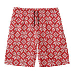 Xmas Nordic Knitted Pattern Print Men's Swim Trunks