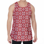 Xmas Nordic Knitted Pattern Print Men's Velvet Tank Top