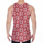 Xmas Nordic Knitted Pattern Print Men's Velvet Tank Top