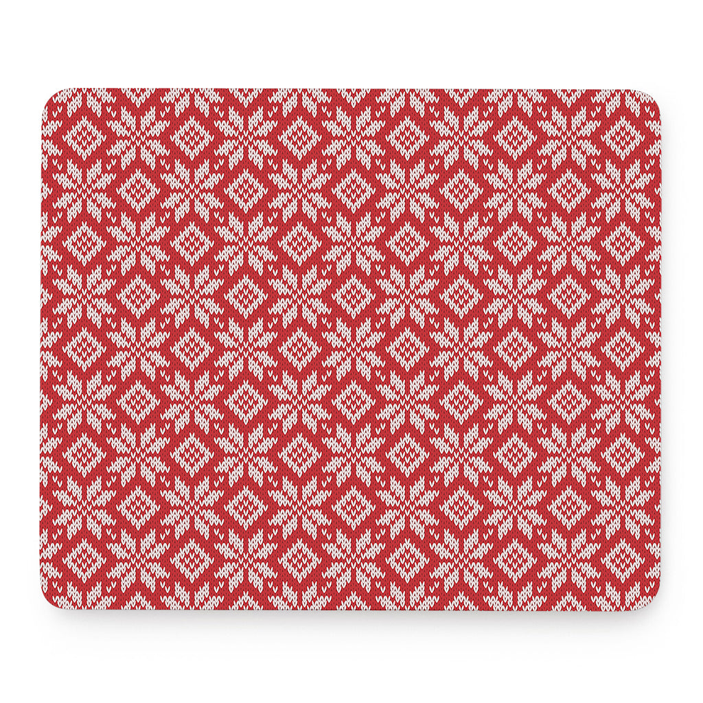 Xmas Nordic Knitted Pattern Print Mouse Pad