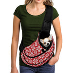 Xmas Nordic Knitted Pattern Print Pet Sling Carrier