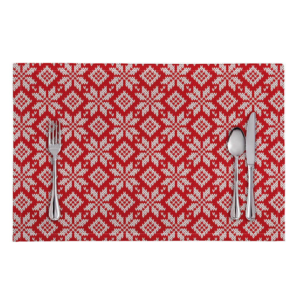 Xmas Nordic Knitted Pattern Print Placemat