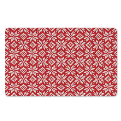 Xmas Nordic Knitted Pattern Print Polyester Doormat