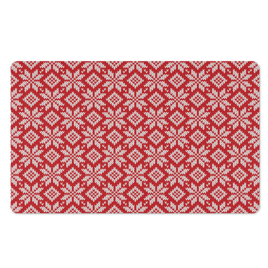 Xmas Nordic Knitted Pattern Print Polyester Doormat