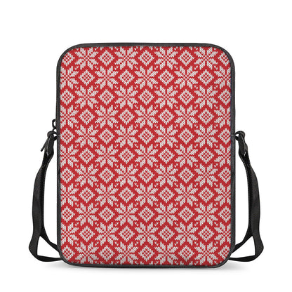 Xmas Nordic Knitted Pattern Print Rectangular Crossbody Bag