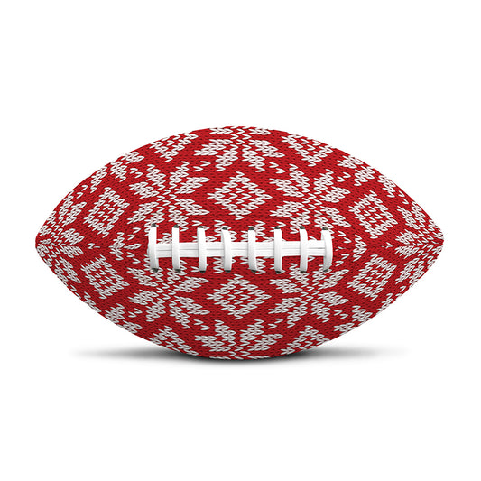 Xmas Nordic Knitted Pattern Print Rugby Ball