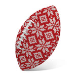 Xmas Nordic Knitted Pattern Print Rugby Ball