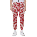 Xmas Nordic Knitted Pattern Print Scuba Joggers