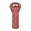 Xmas Nordic Knitted Pattern Print Single Neoprene Wine Tote