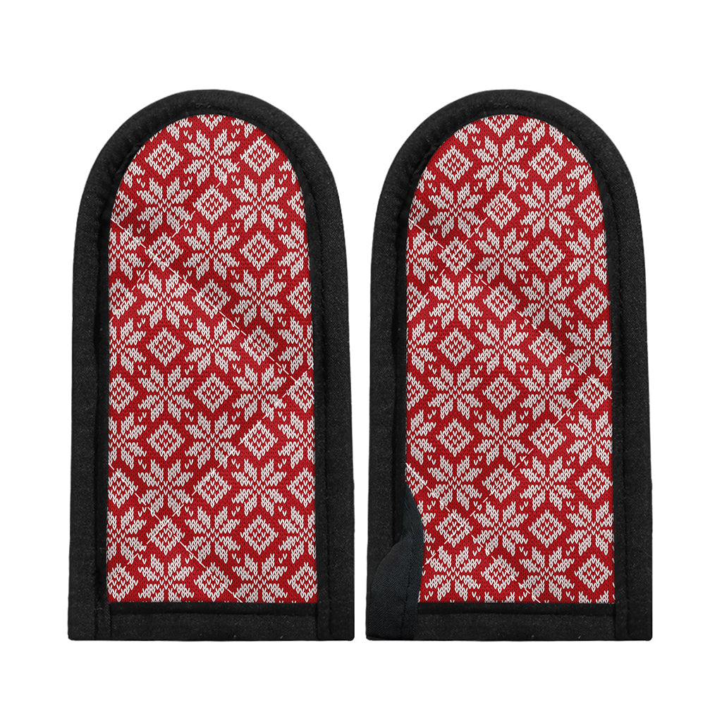 Xmas Nordic Knitted Pattern Print Skillet Handle Cover