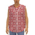 Xmas Nordic Knitted Pattern Print Sleeveless Baseball Jersey