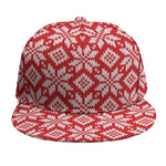 Xmas Nordic Knitted Pattern Print Snapback Cap