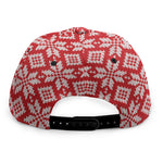Xmas Nordic Knitted Pattern Print Snapback Cap
