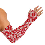 Xmas Nordic Knitted Pattern Print Sun Protection Arm Sleeves