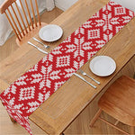 Xmas Nordic Knitted Pattern Print Table Runner