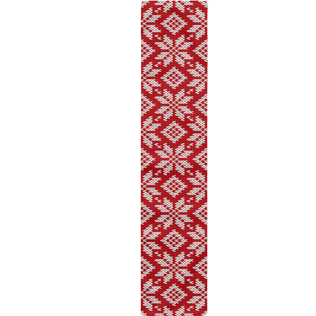 Xmas Nordic Knitted Pattern Print Table Runner