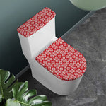 Xmas Nordic Knitted Pattern Print Toilet Lid And Tank Cover Set