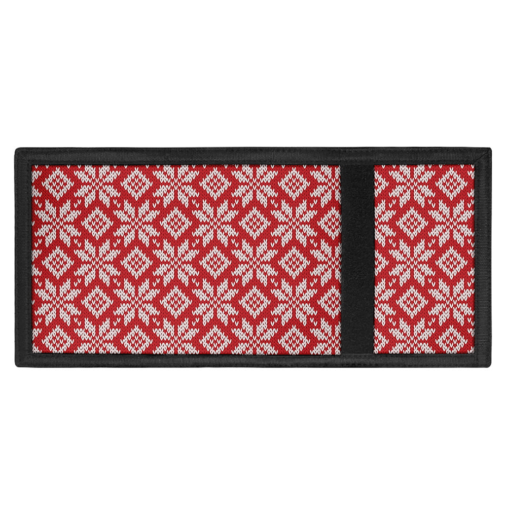 Xmas Nordic Knitted Pattern Print Trifold Wallet