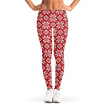 Xmas Nordic Knitted Pattern Print Women's Leggings
