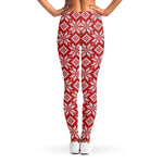 Xmas Nordic Knitted Pattern Print Women's Leggings