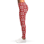 Xmas Nordic Knitted Pattern Print Women's Leggings