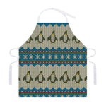 Xmas Penguin Pattern Print Adjustable Apron