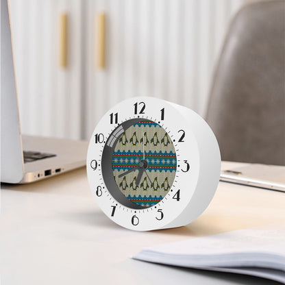 Xmas Penguin Pattern Print Alarm Clock