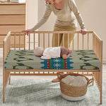 Xmas Penguin Pattern Print Baby Crib Sheet