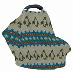 Xmas Penguin Pattern Print Baby Seat Cover