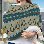 Xmas Penguin Pattern Print Baby Seat Cover