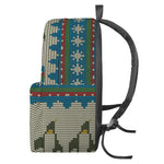 Xmas Penguin Pattern Print Backpack