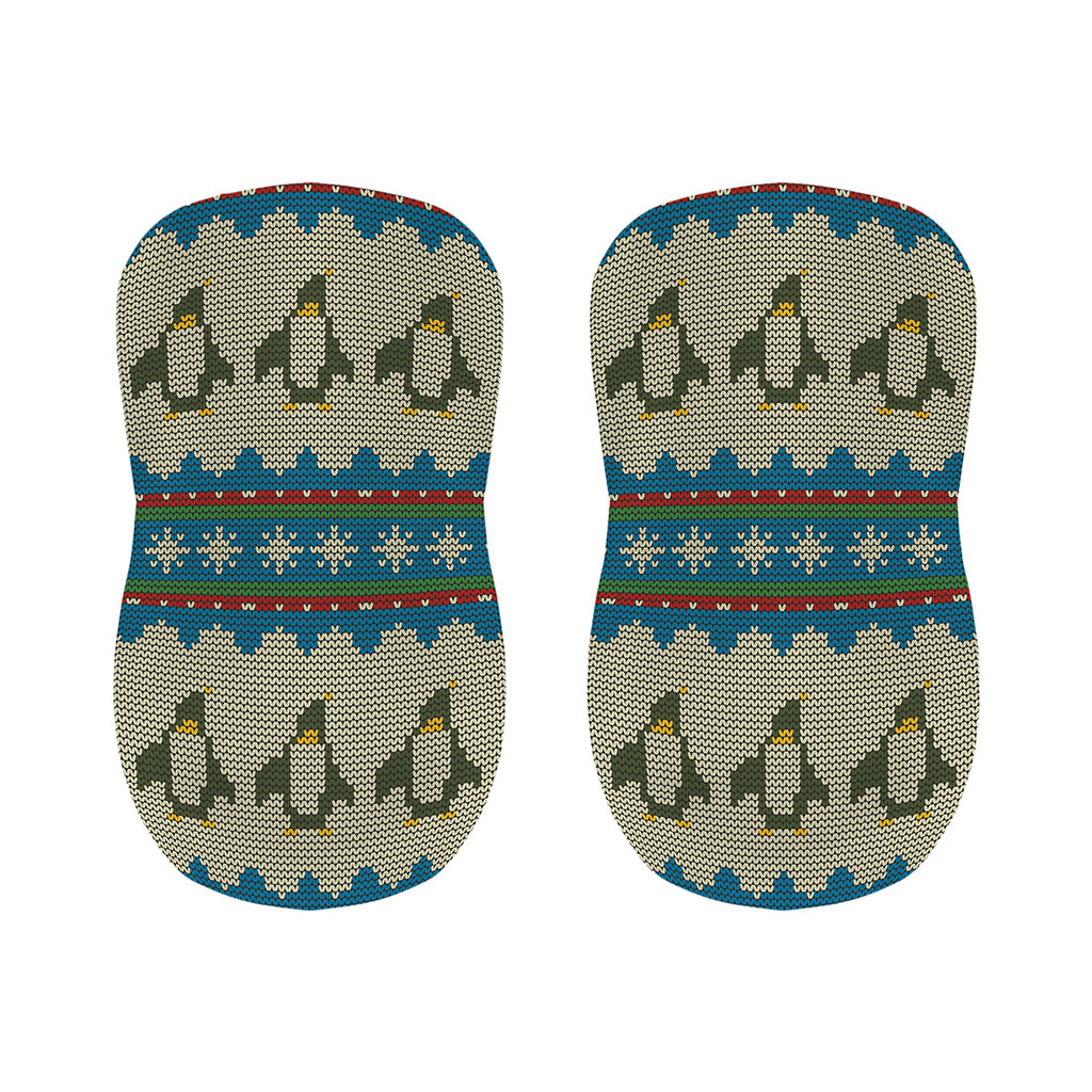 Xmas Penguin Pattern Print Bar Stool Covers