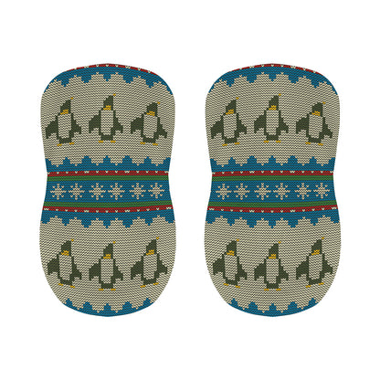 Xmas Penguin Pattern Print Bar Stool Covers