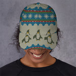 Xmas Penguin Pattern Print Baseball Cap