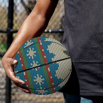 Xmas Penguin Pattern Print Basketball