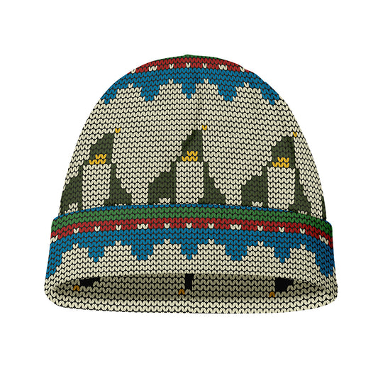 Xmas Penguin Pattern Print Beanie