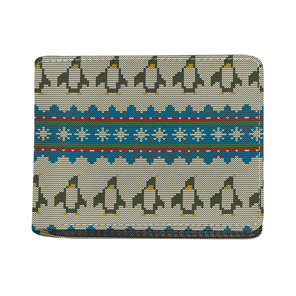 Xmas Penguin Pattern Print Bifold Wallet