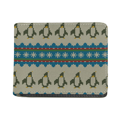 Xmas Penguin Pattern Print Bifold Wallet