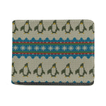 Xmas Penguin Pattern Print Bifold Wallet