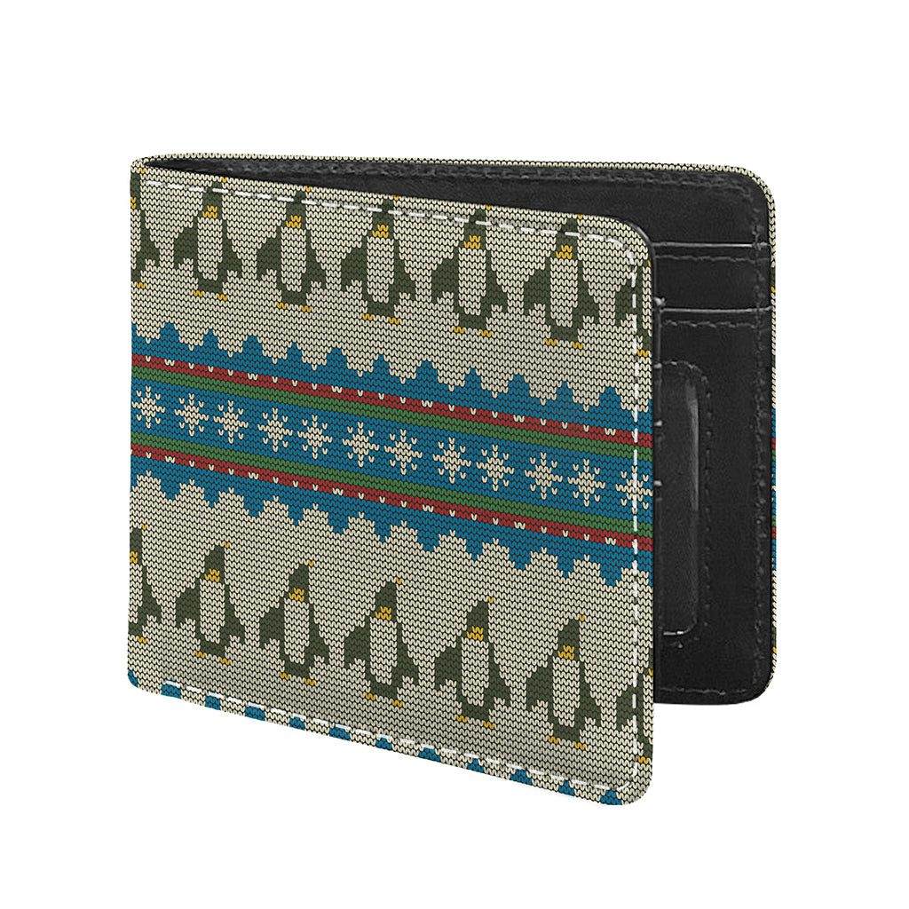 Xmas Penguin Pattern Print Bifold Wallet