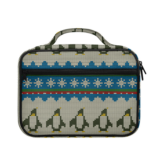 Xmas Penguin Pattern Print Briefcase Bible Bag