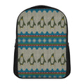 Xmas Penguin Pattern Print Casual Backpack