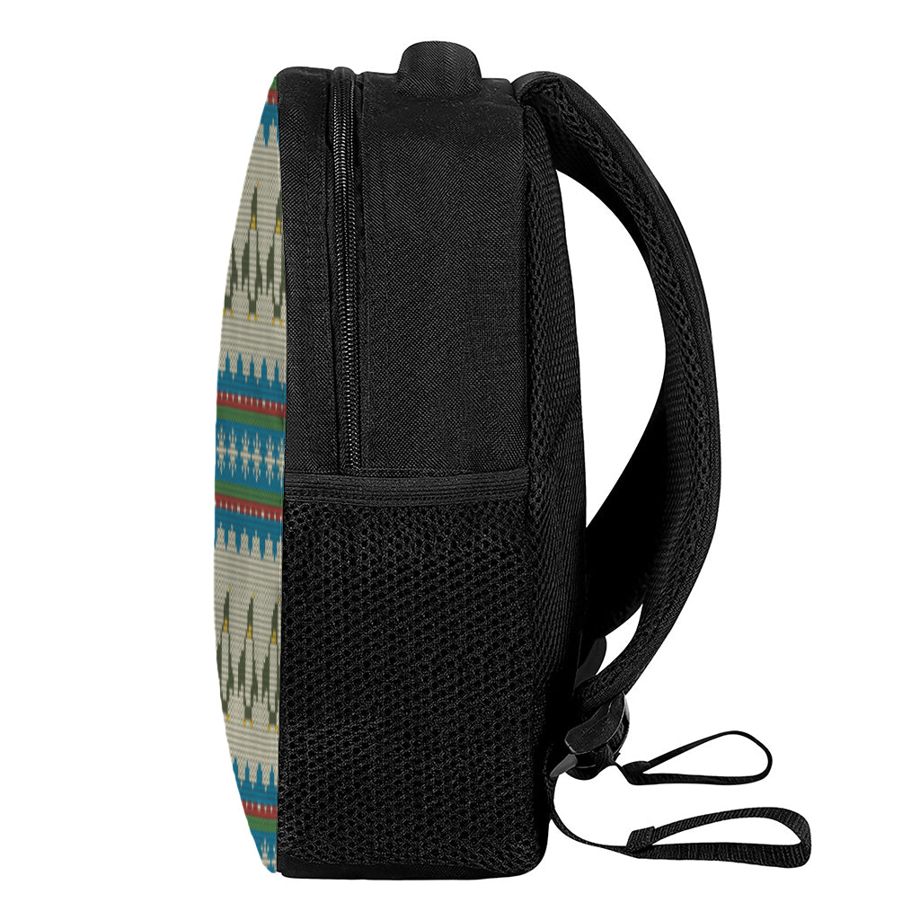 Xmas Penguin Pattern Print Casual Backpack