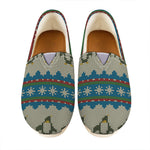 Xmas Penguin Pattern Print Casual Shoes