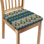 Xmas Penguin Pattern Print Chair Cushion Cover