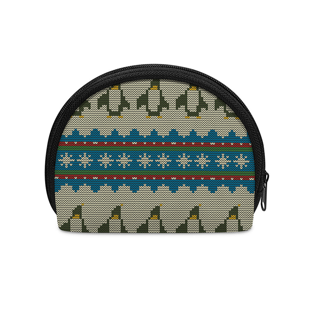 Xmas Penguin Pattern Print Coin Purse