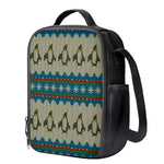 Xmas Penguin Pattern Print Crossbody Lunch Bag