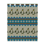Xmas Penguin Pattern Print Curtain